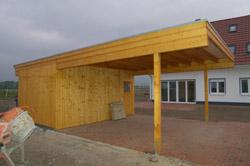 Holz Carport mit Gerteraum - Steinfurt - zwo ARCHITEKTEN schulte & schmied